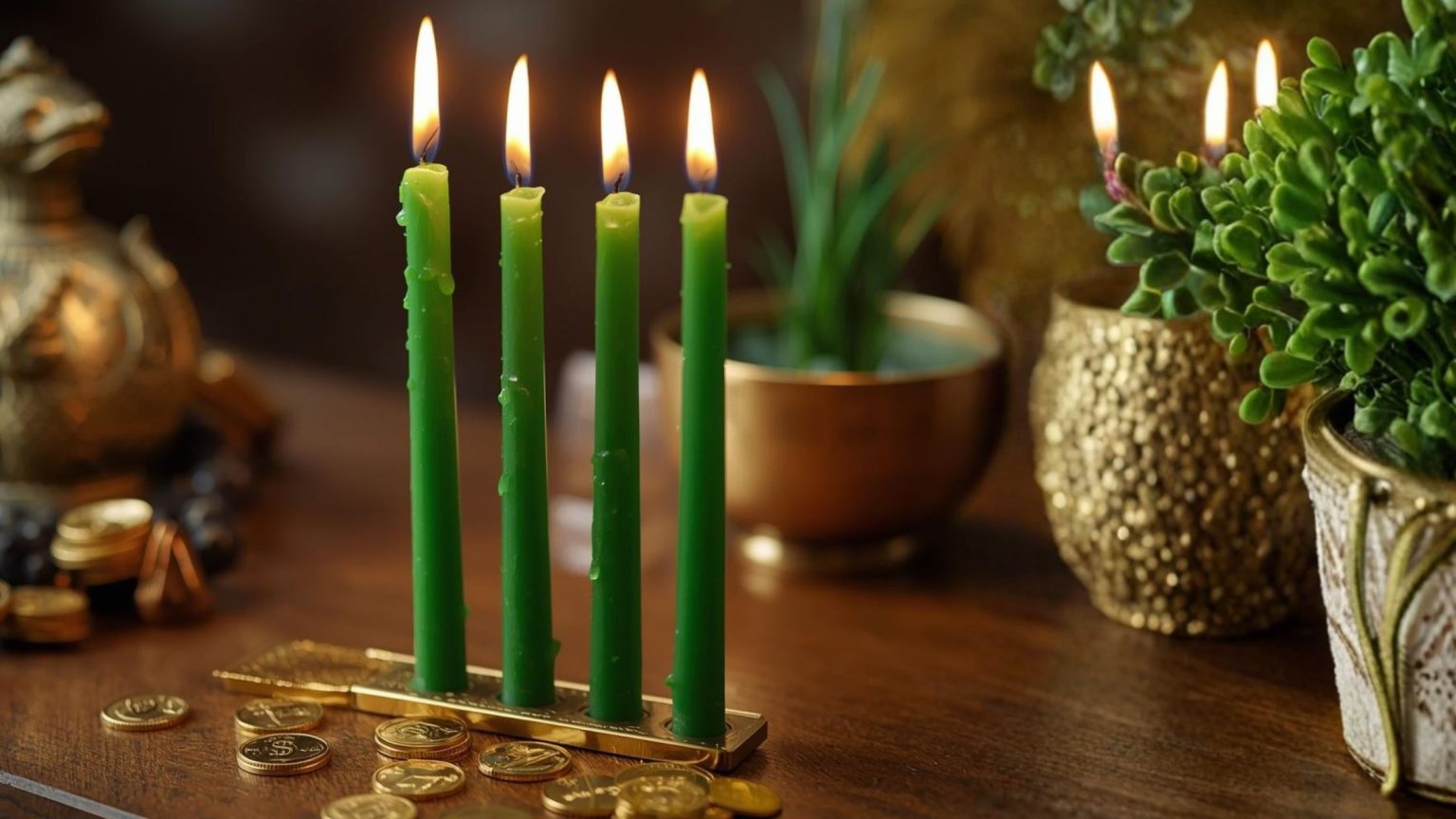 velas verdes para atraer prosperidad